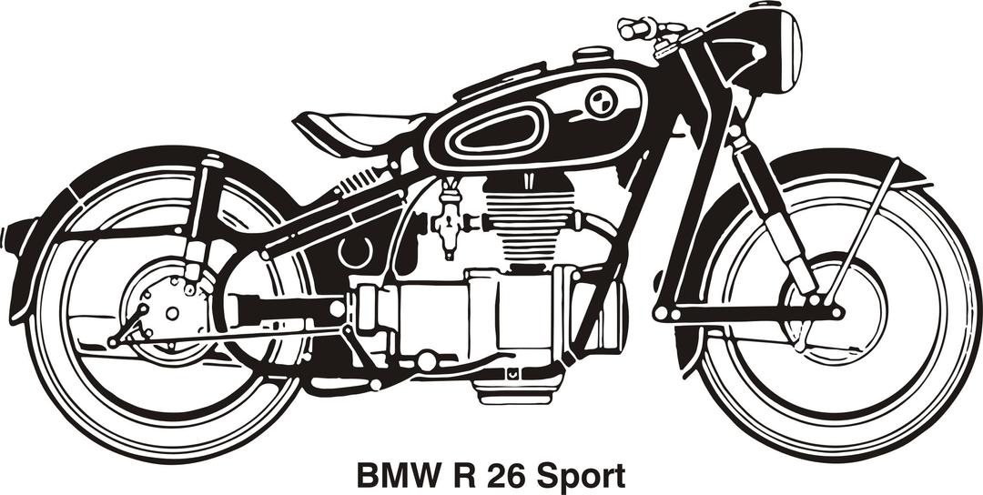 BMW R26 Sport, year 1956 png transparent