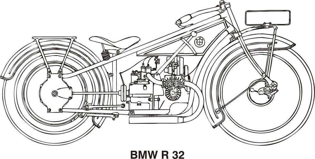 BMW R32, year 1923 png transparent