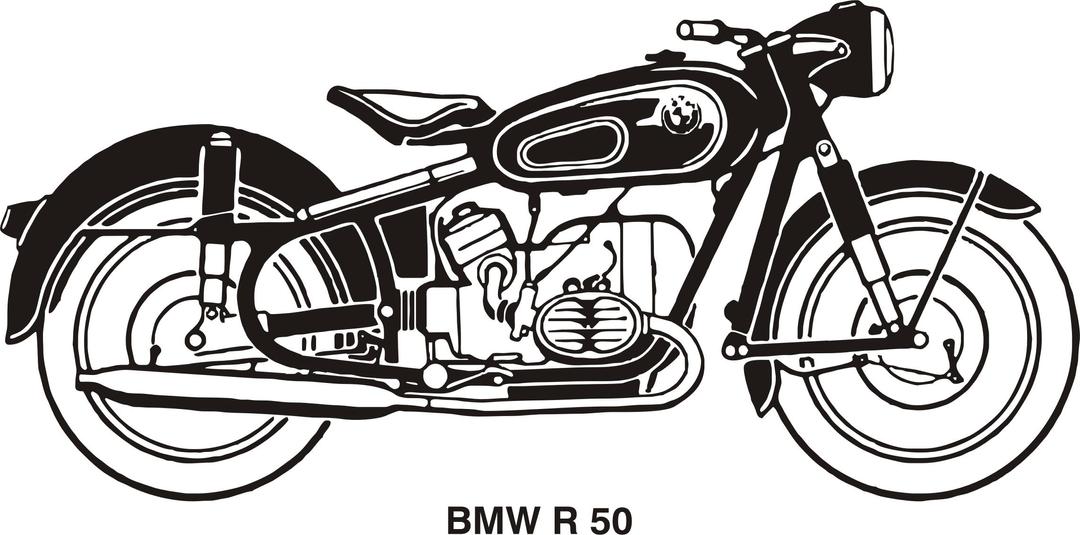 BMW R50, year 1958 png transparent