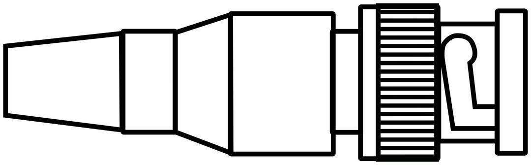 BNC Male Connector Side View png transparent