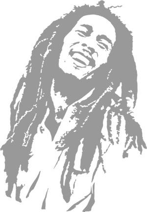 Bob Marley Outline png transparent
