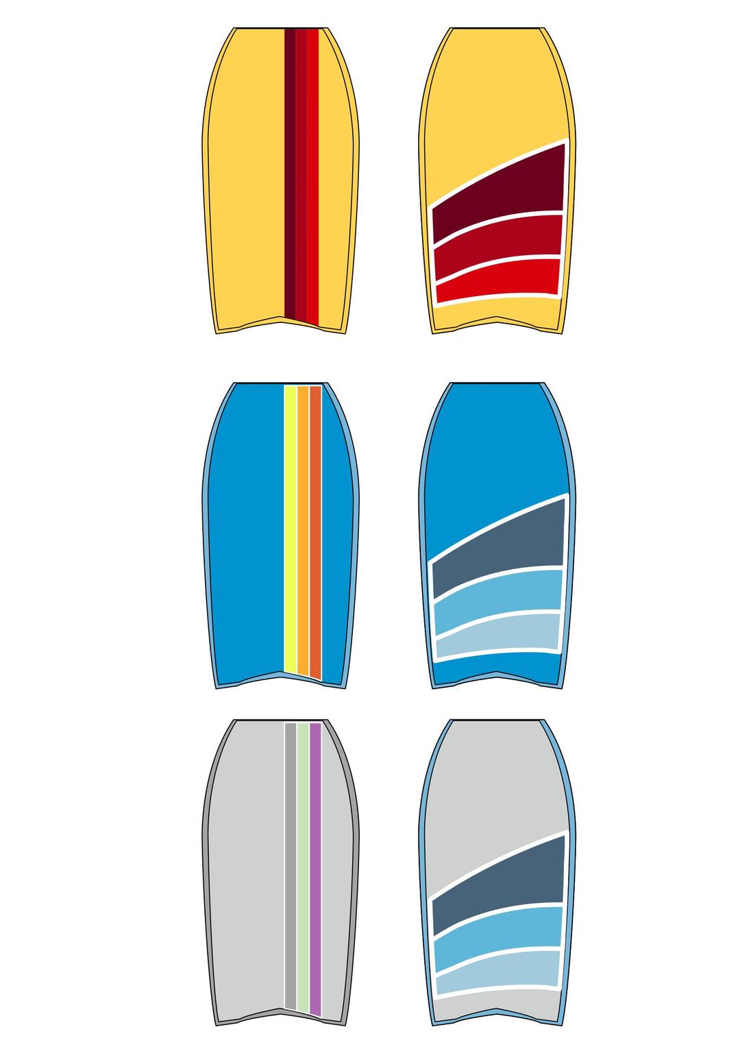 Body board collection png transparent