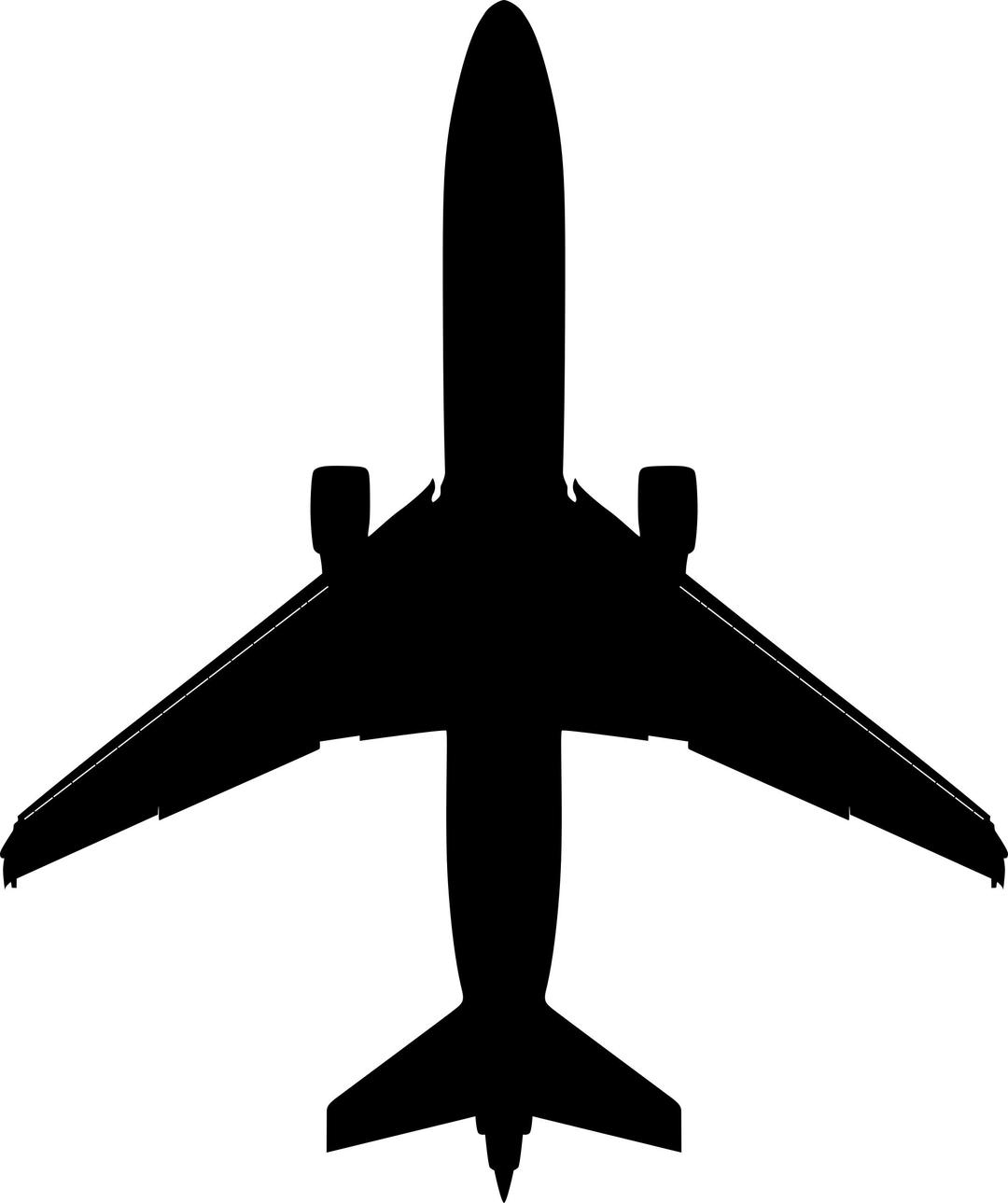 Boeing 737 outline silhouette png transparent