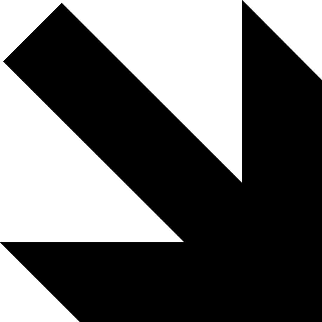 Bold Arrow Down Right png transparent