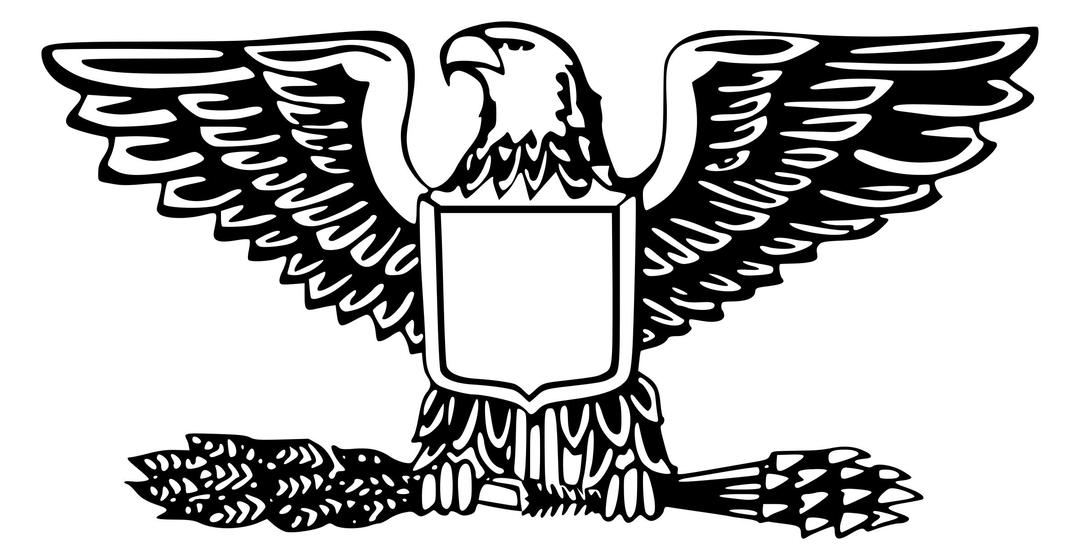 Bold Eagle with Badge png transparent