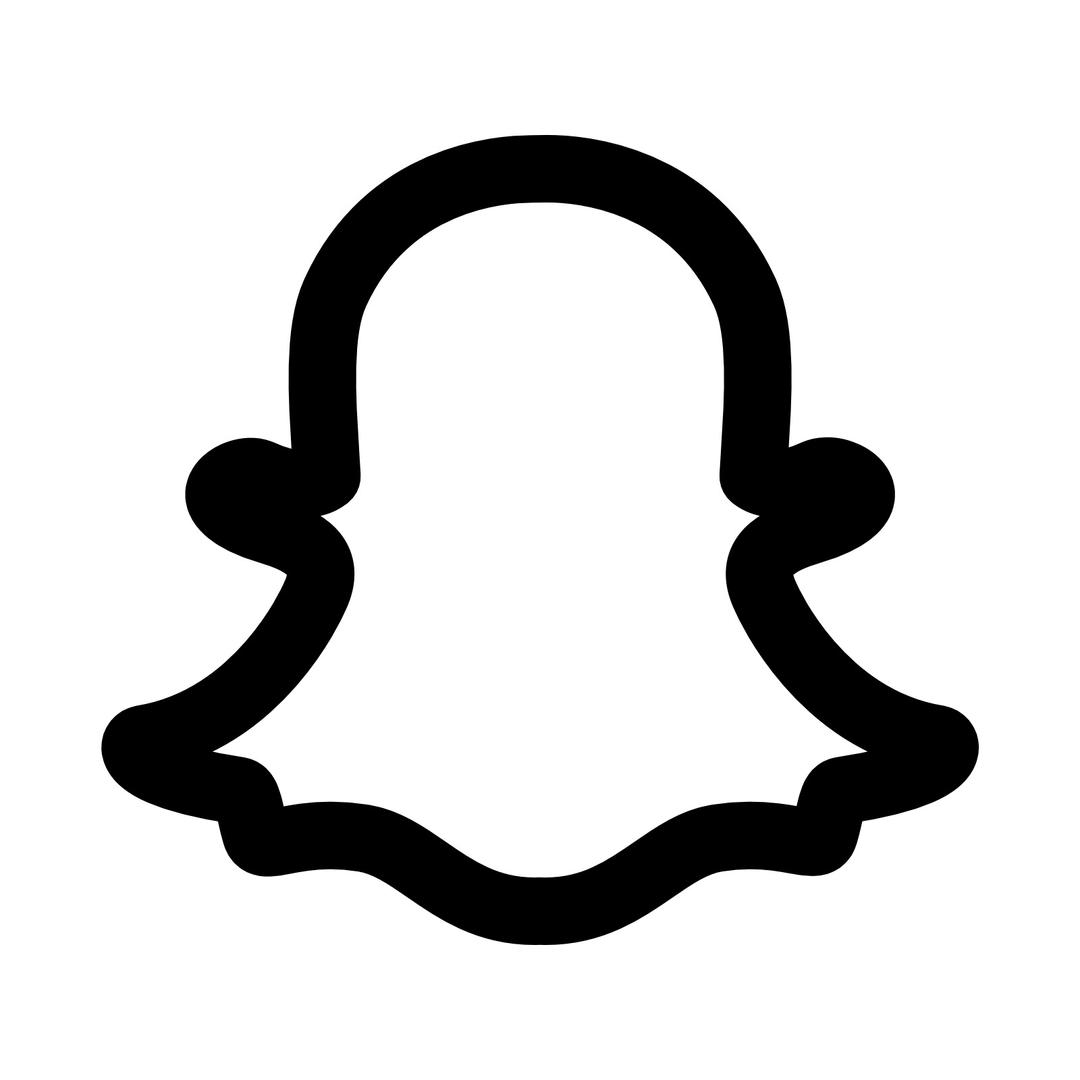 Bold Snapchat Ghost png transparent