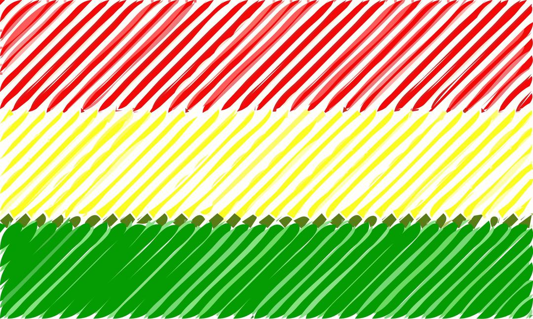 Bolivia flag linear png transparent