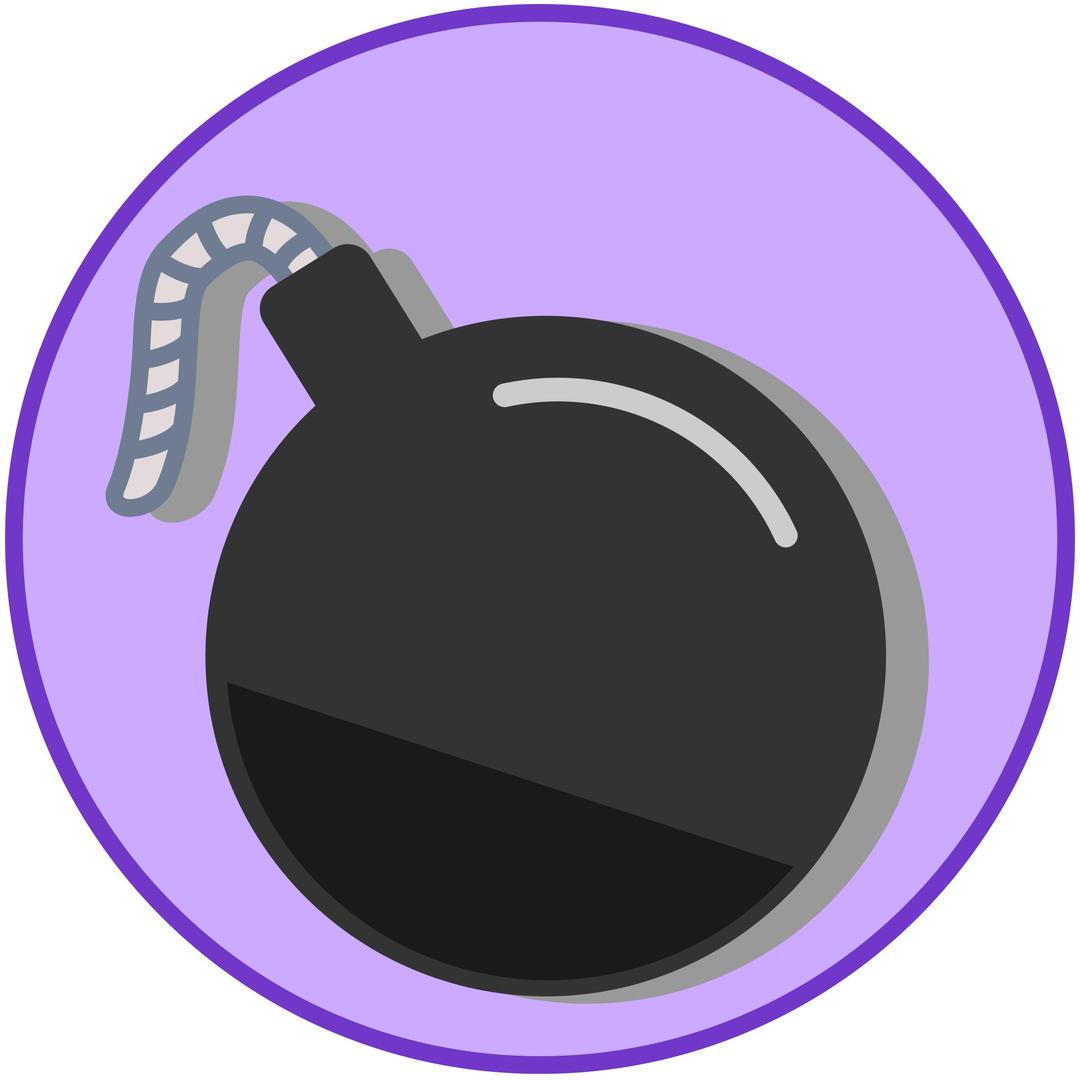 Bomb icon (Flat) png transparent