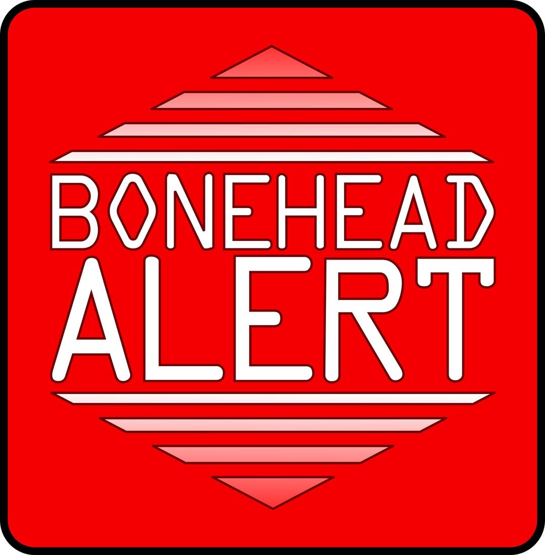 Bonehead Alert png transparent