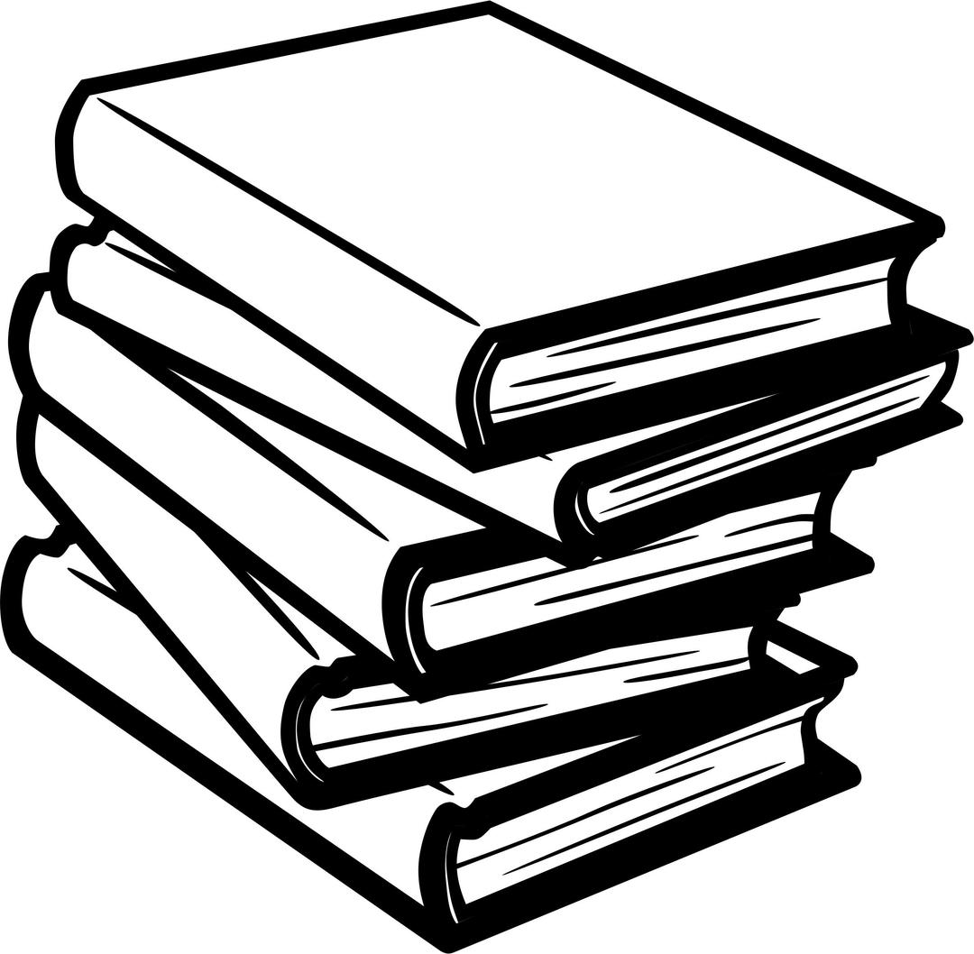 Books - Lineart - No Shading png transparent