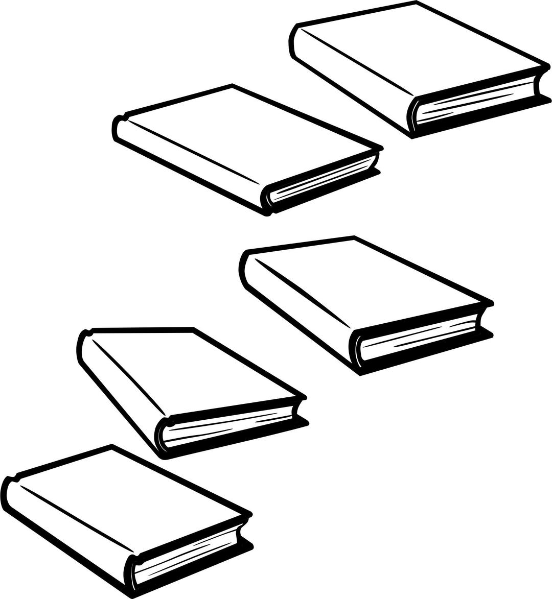 Books - Lineart - Separated png transparent