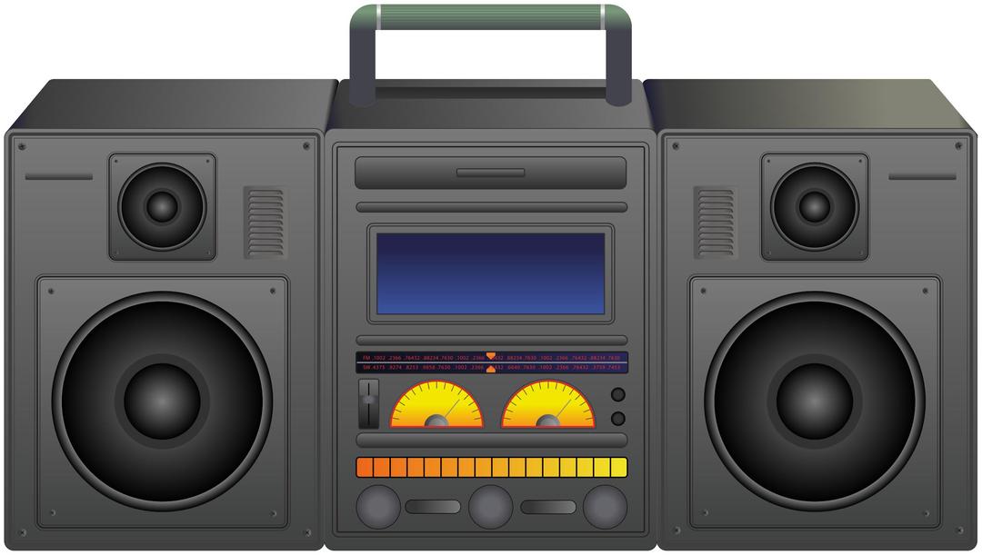 Boombox - portable music player png transparent