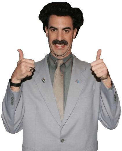 Borat Thumbs Up png transparent