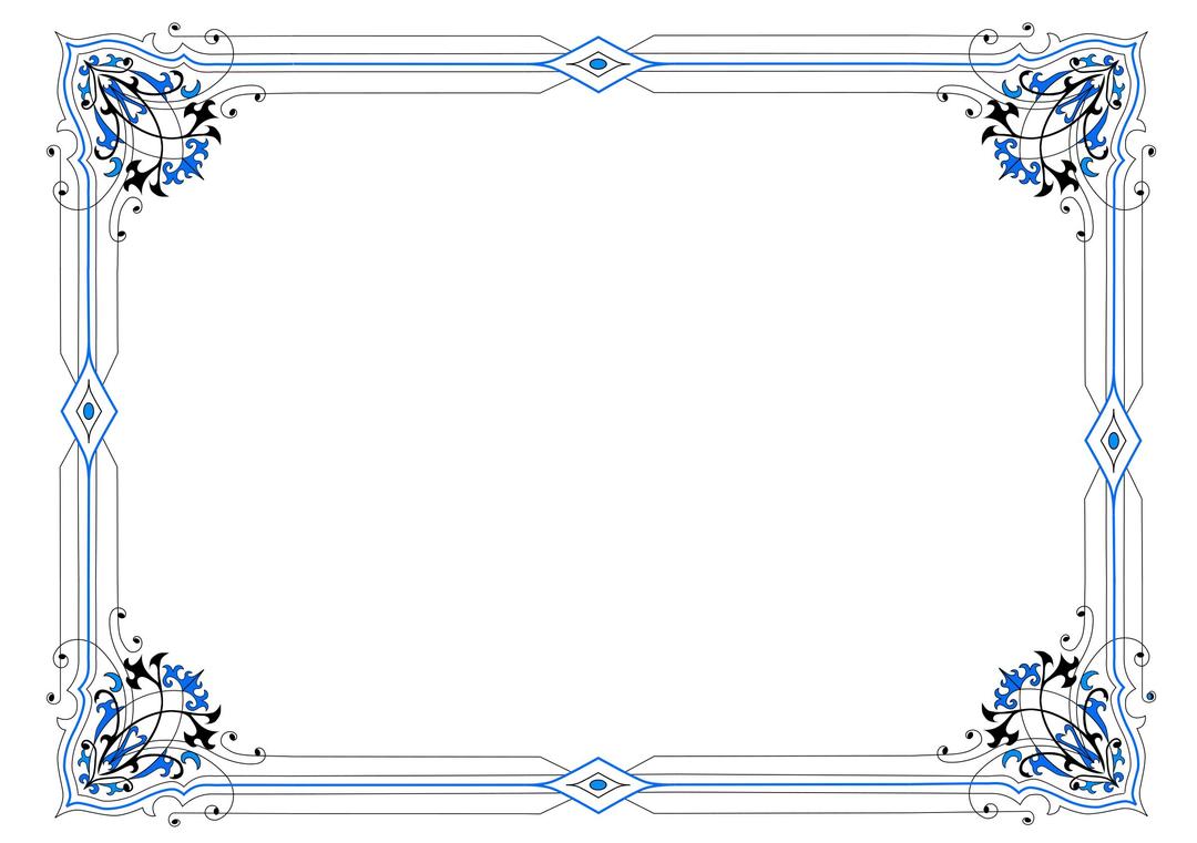 border - variation in blue png transparent