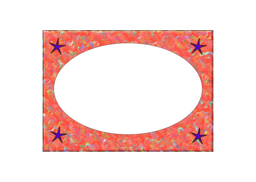 Border with four Stars png transparent