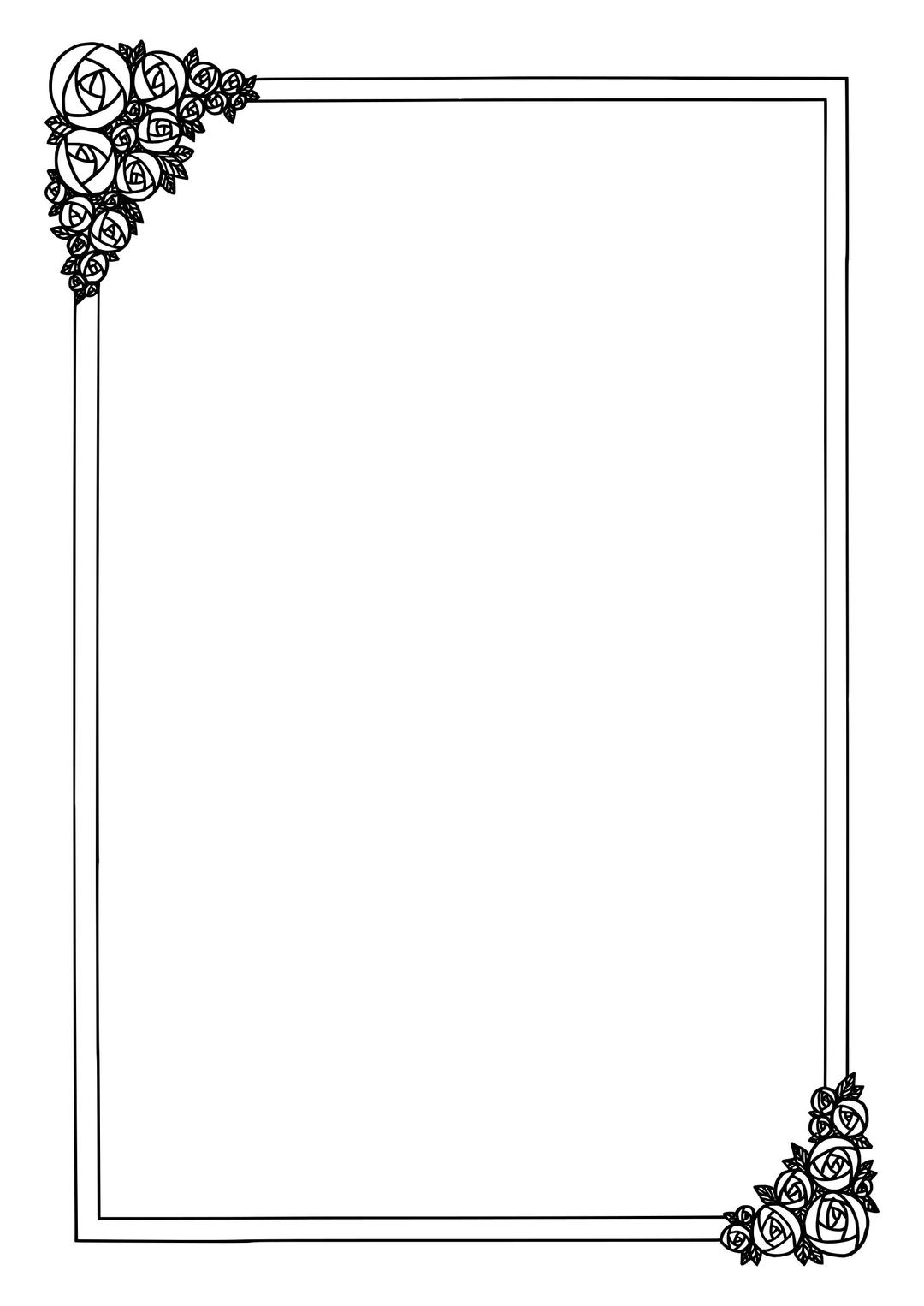 Border with Roses png transparent