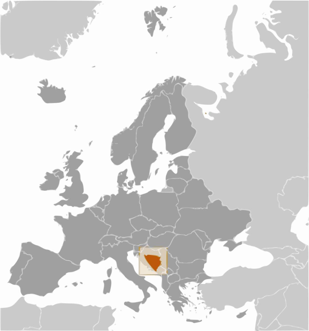 Bosnia and Herzegovina location png transparent