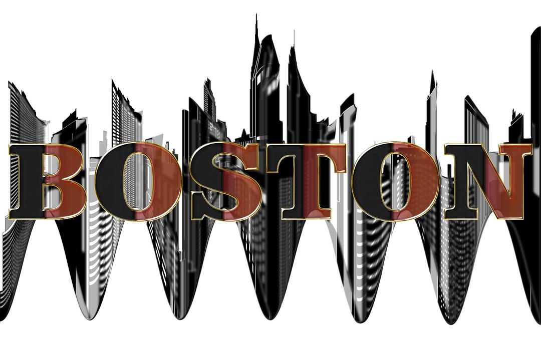 Boston Skyline Typography 2 Enhanced png transparent
