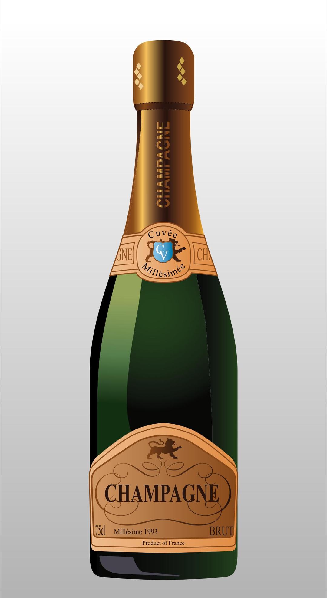 Bottle of Champagne png transparent