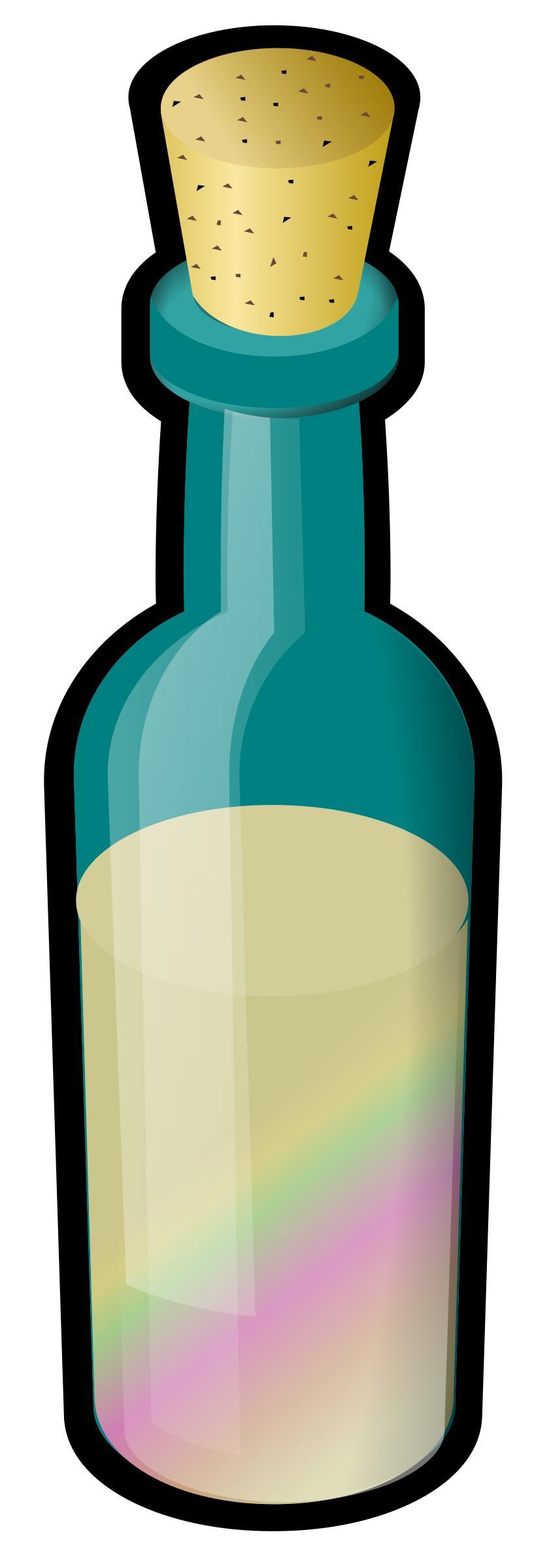 Bottle of Colored Sand, with Cork png transparent