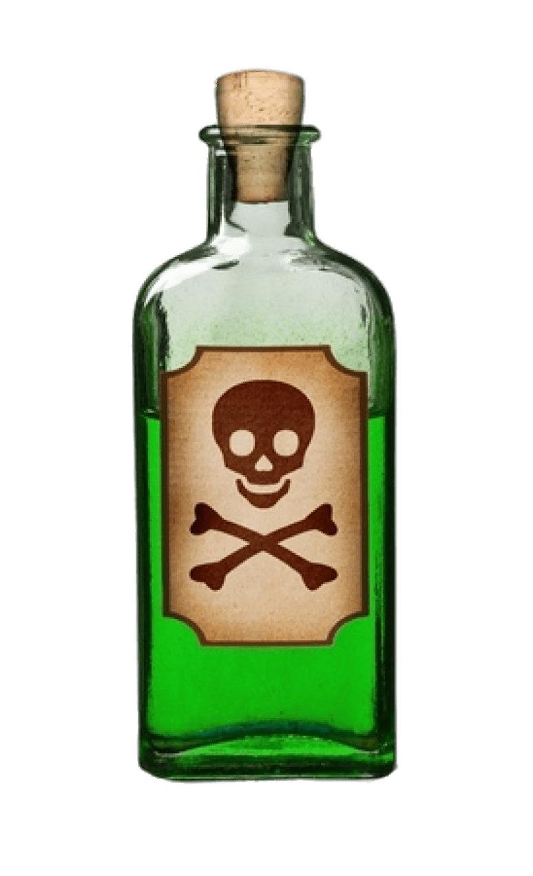 Bottle Of Green Poison png transparent
