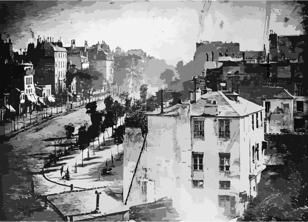 Boulevard du Temple by Daguerre png transparent