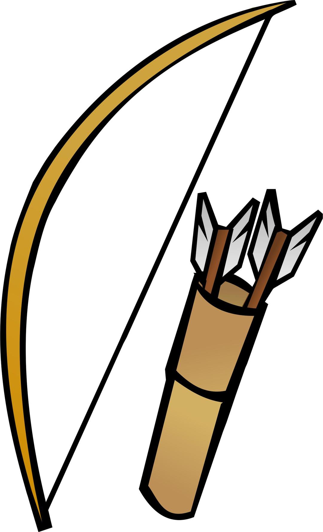 Bow and quiver png transparent