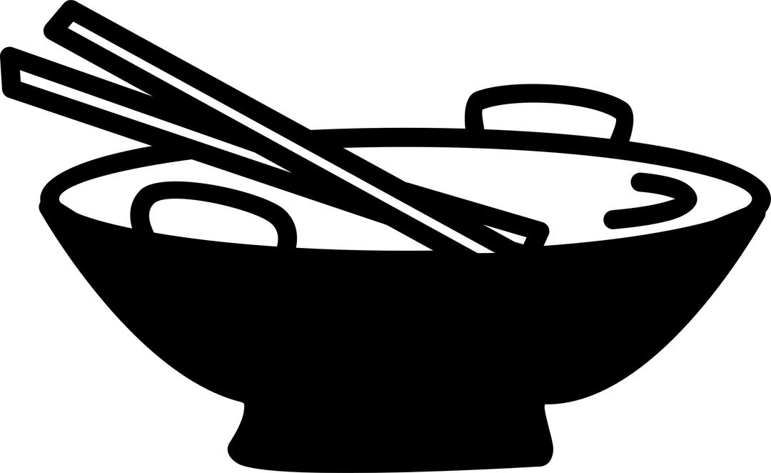 Bowl with Chopsticks png transparent