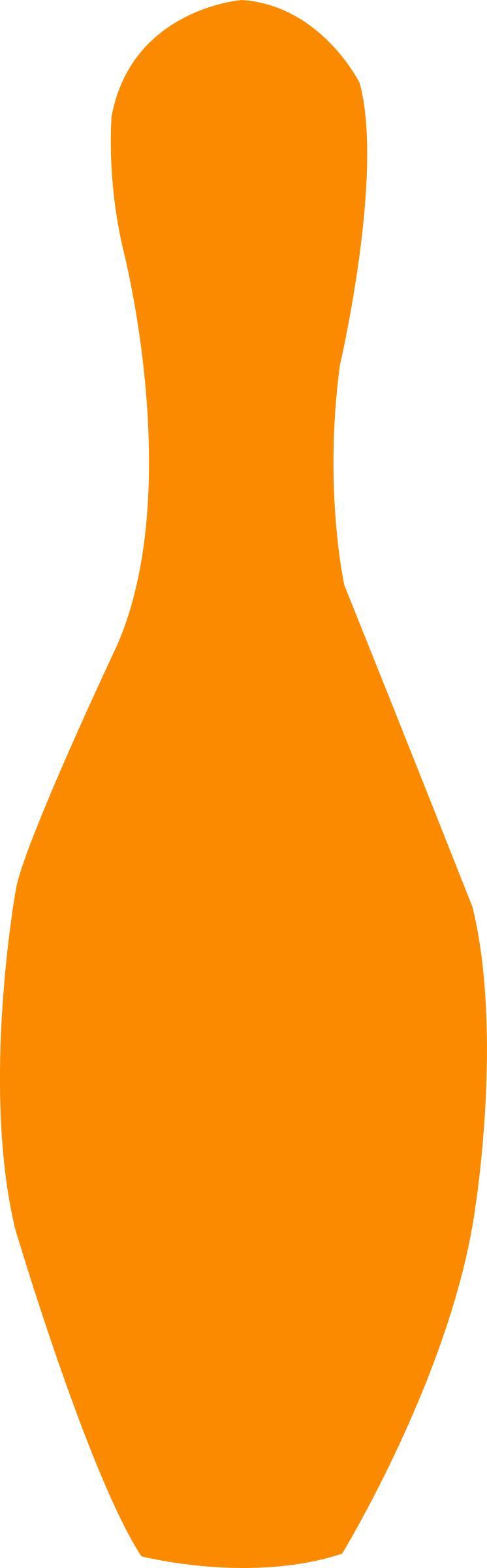bowling pin orange png transparent
