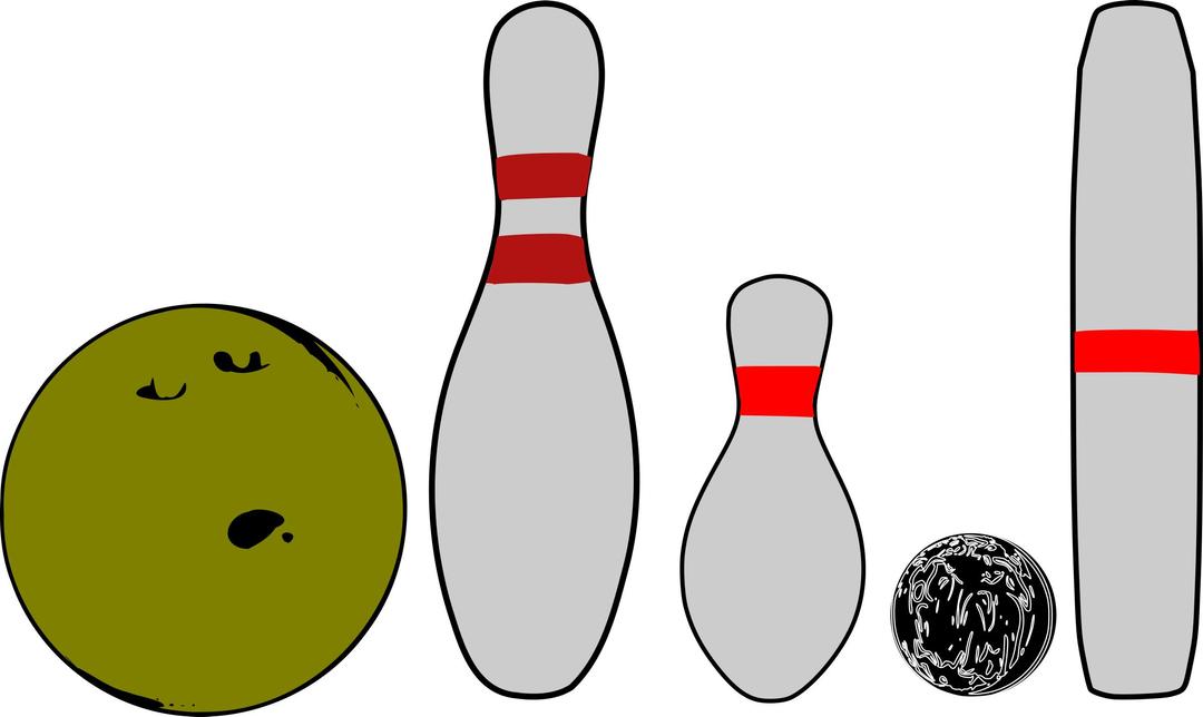 Bowling Pins and Balls png transparent