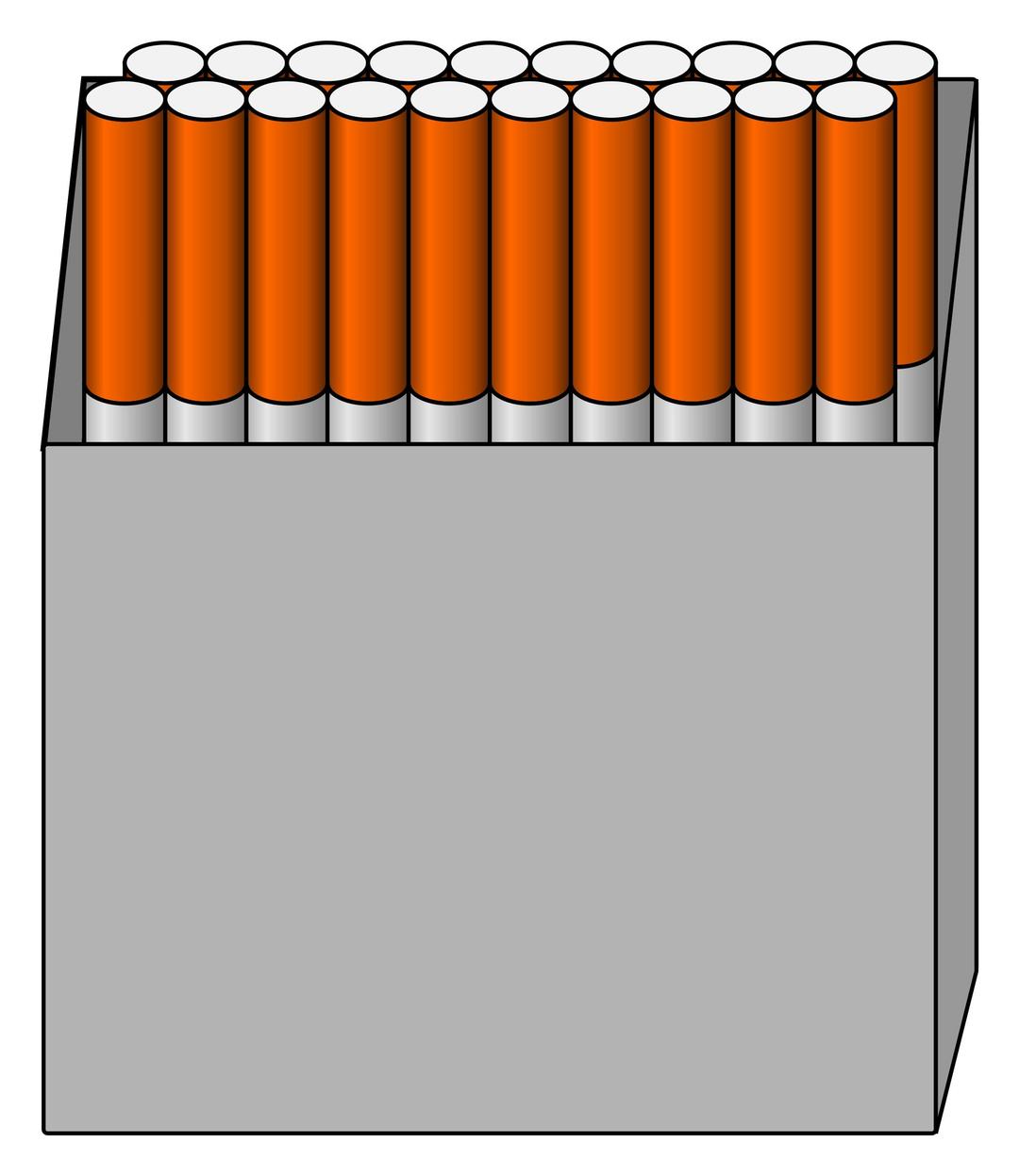 Box of 20 cigarettes png transparent