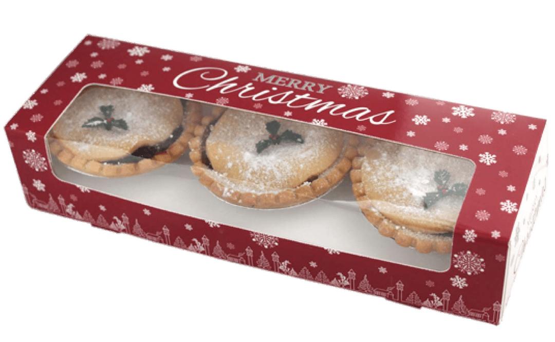 Box Of Three Mince Pies For Christmas png transparent