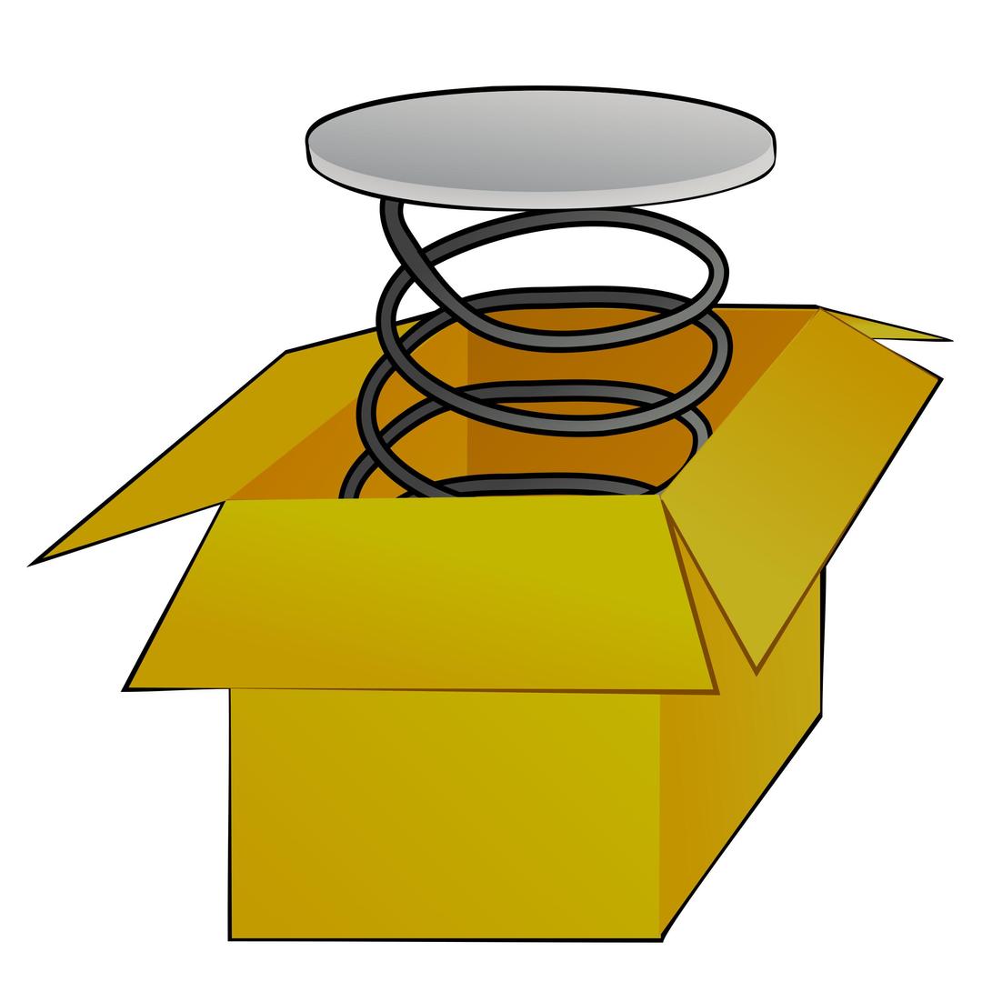Box with spring png transparent