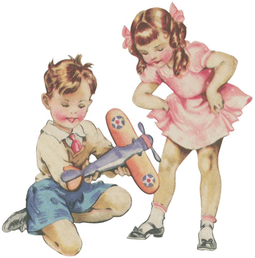 Boy and Girl Playing png transparent