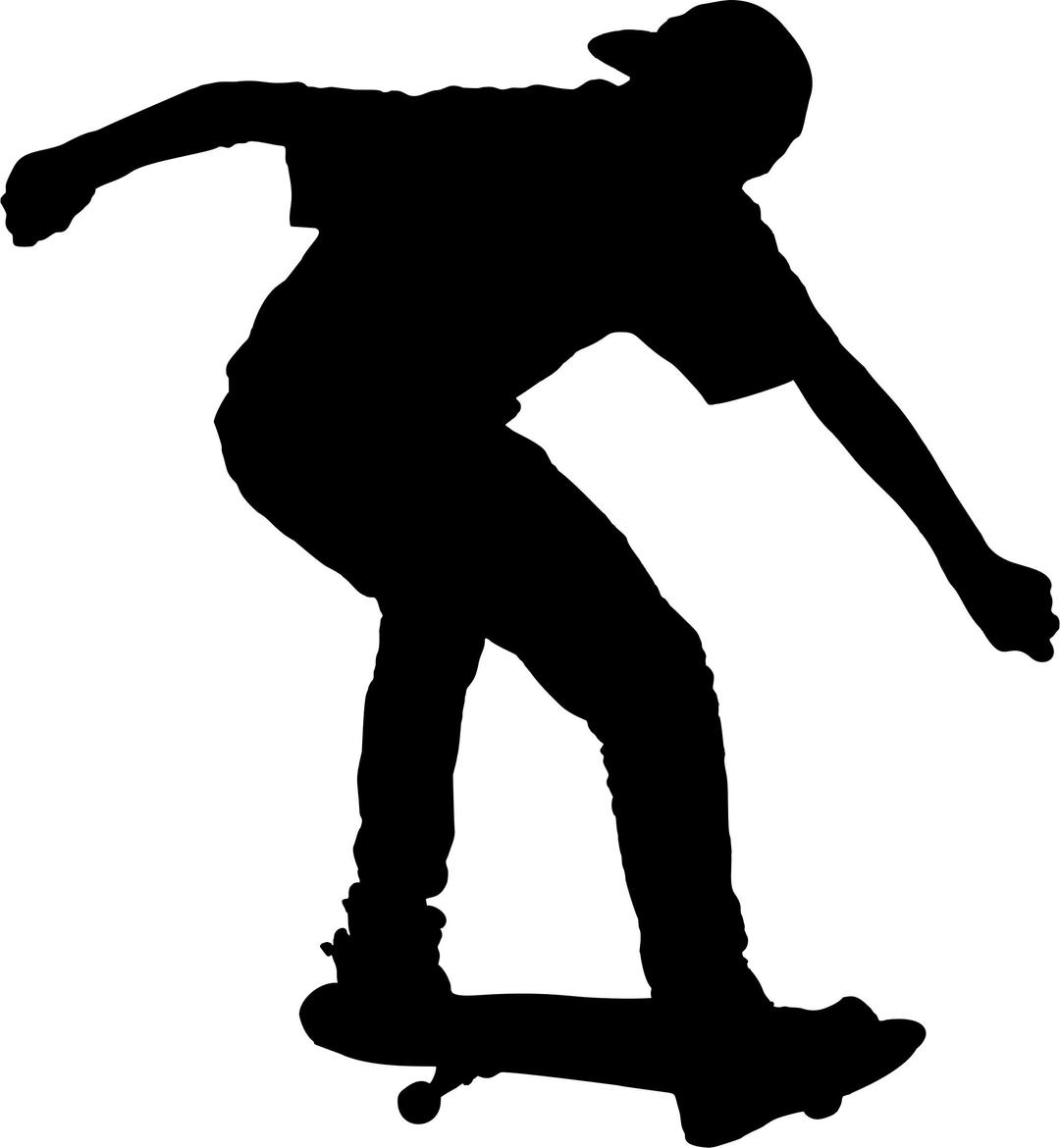Boy On Skateboard Silhouette png transparent