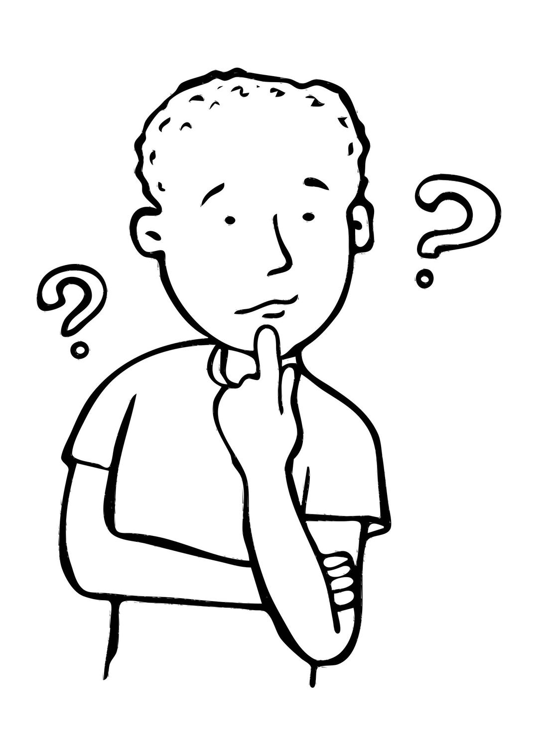 Boy Thinking of Question png transparent