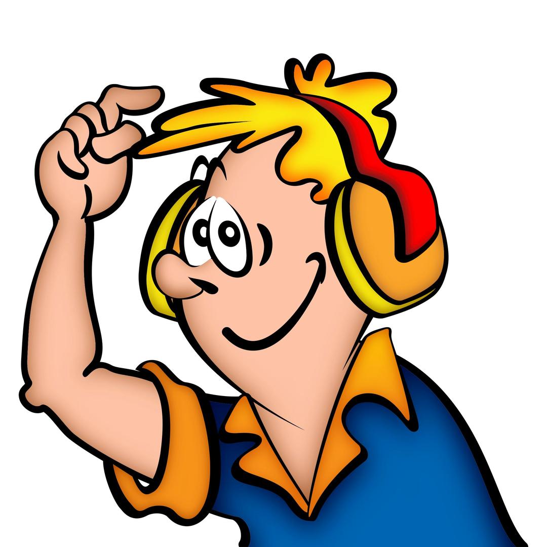 Boy with headphone png transparent