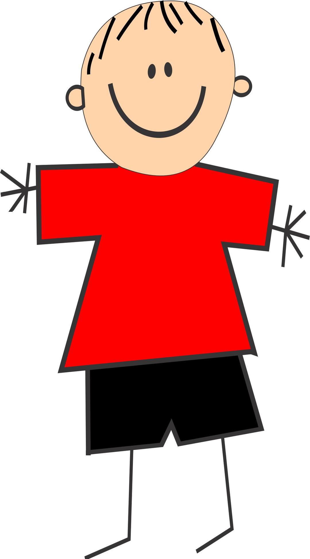 Boy with red shirt png transparent