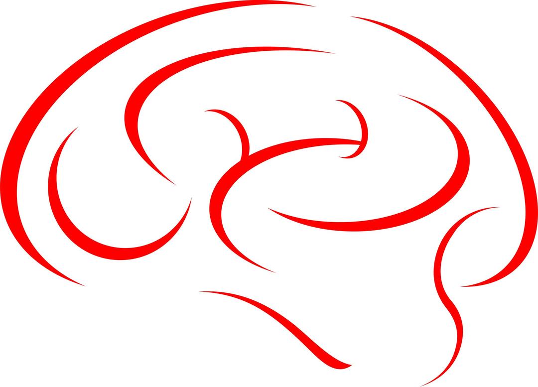 Brain in Red png transparent