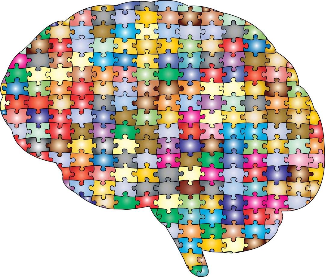 Brain Jigsaw Puzzle Prismatic With Stroke 2 png transparent