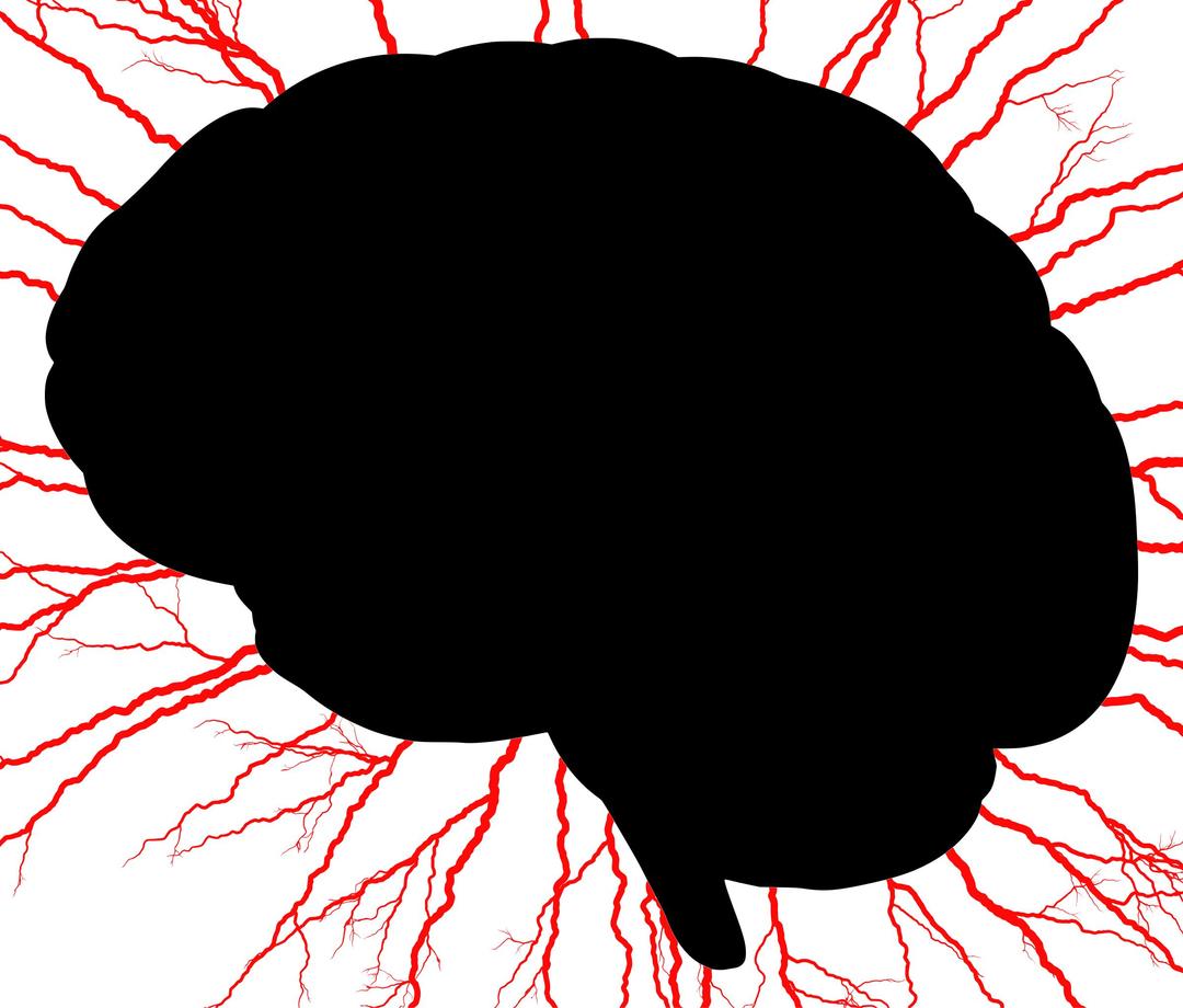 Brain Storm Silhouette Red png transparent