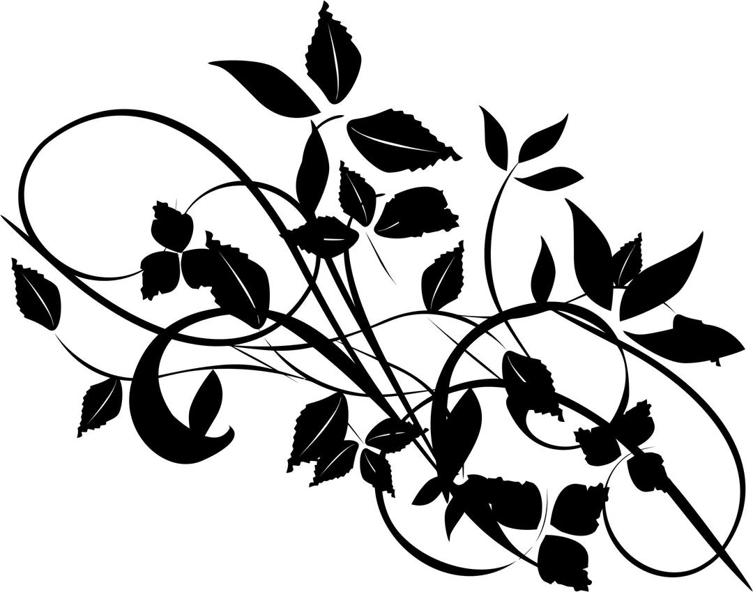 Branches And Leaves Silhouette png transparent