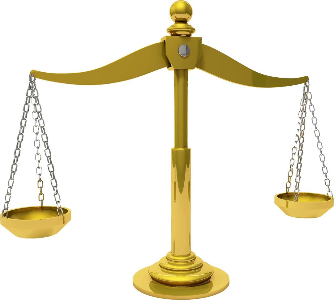 Brass Scales Of Justice png transparent