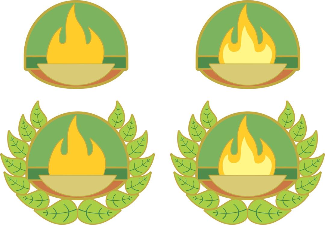 Braziers Of Fire With Wreaths png transparent