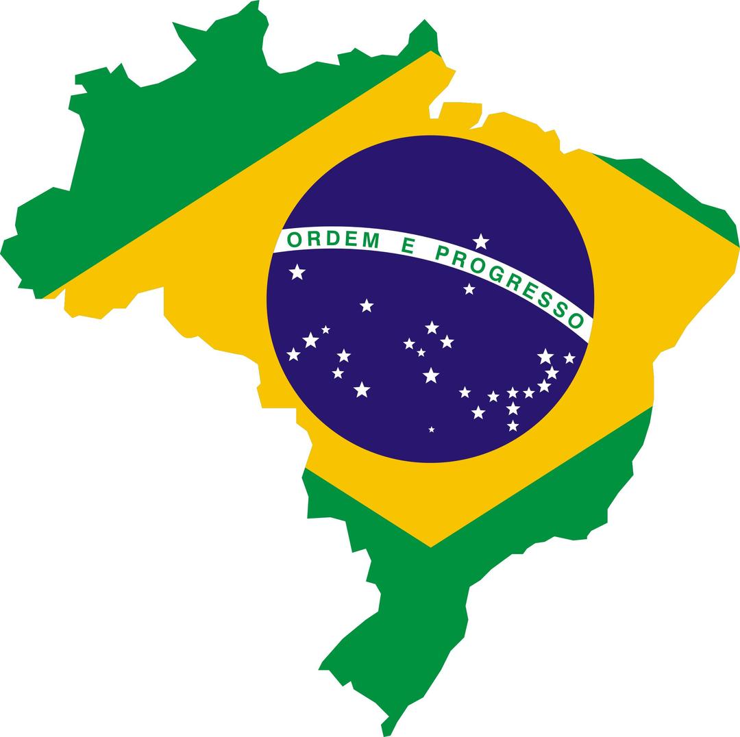Brazil Flag Map png transparent