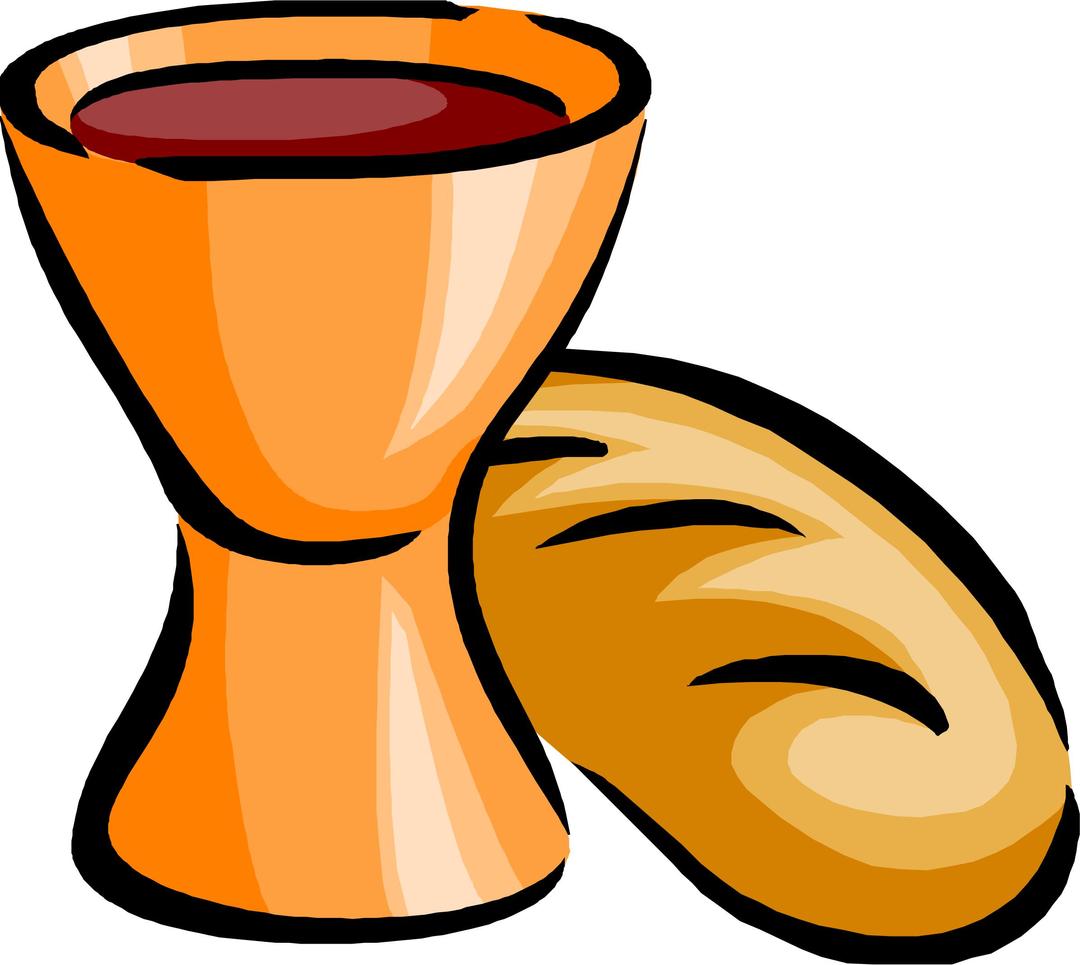 Bread and wine png transparent
