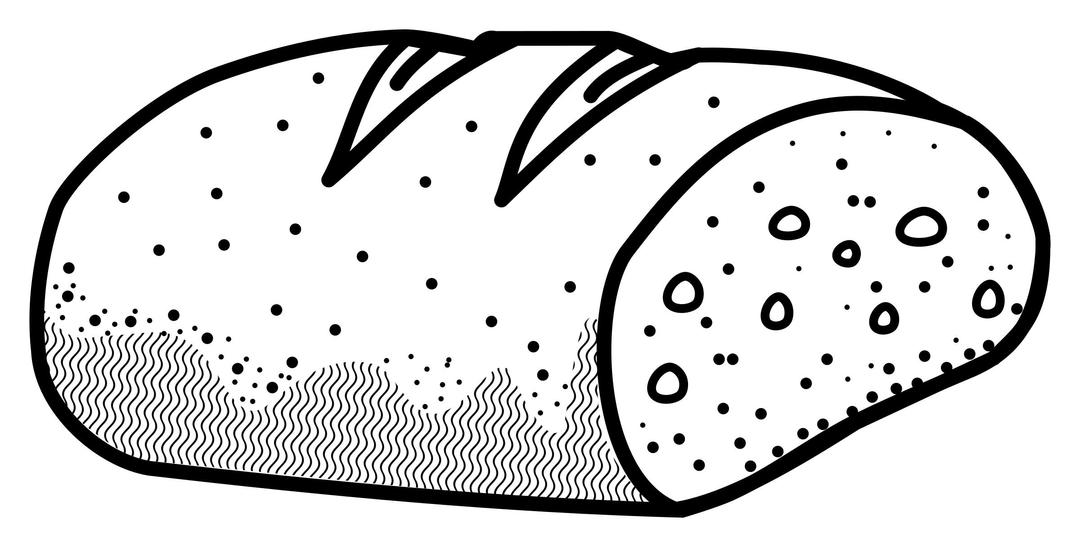 bread - lineart png transparent