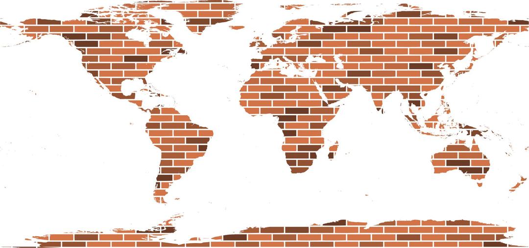 Bricks World Map png transparent