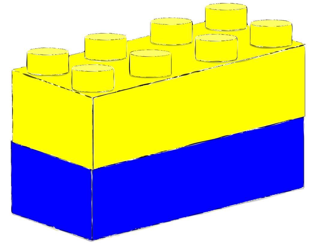 Bricks Yellow Blue png transparent