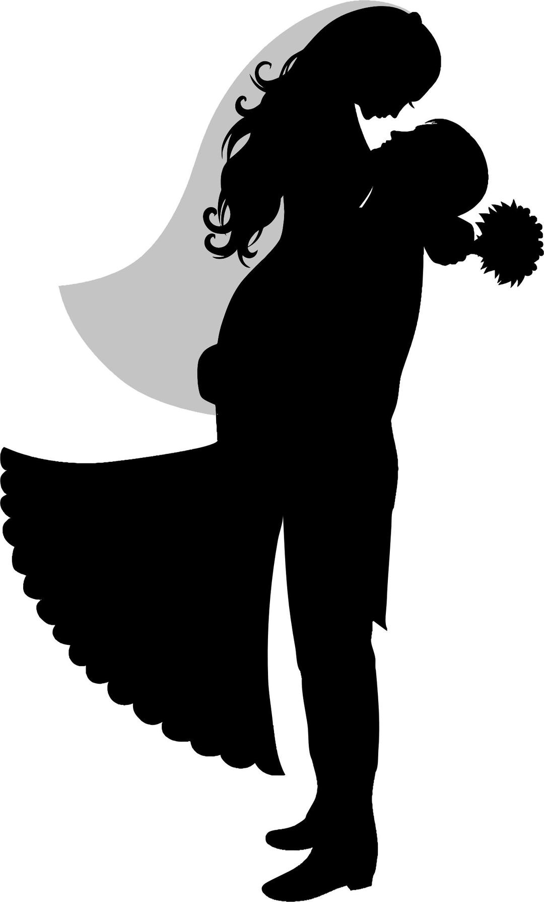 Bride And Groom Silhouette png transparent